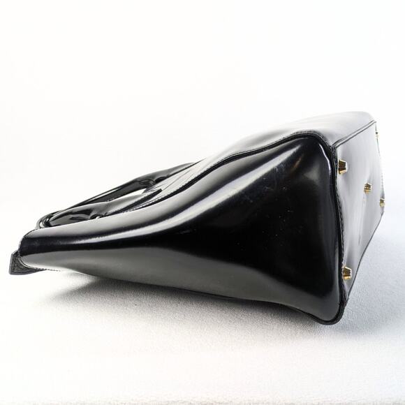 Innue Black Glossy Genuine Leather Handbag - Picture 5 of 7